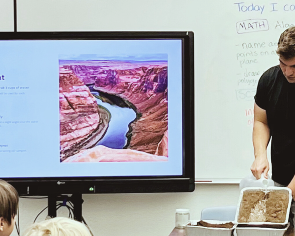 Demonstration of a lesson from our Fire Ecology Learning Lab in a classroom